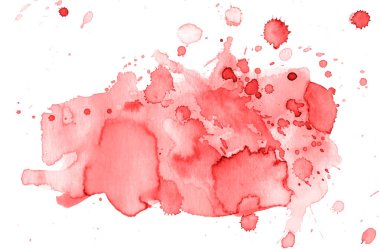 Renkli soyut suluboya lekesi, sıçrama ve sıçrama izleri. Moda tasarımı için modern yaratıcı suluboya arkaplan.