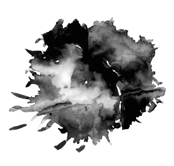 Schwarzer Aquarell-Fleck. Grunge Vector Rexture Illustration — Stockvektor