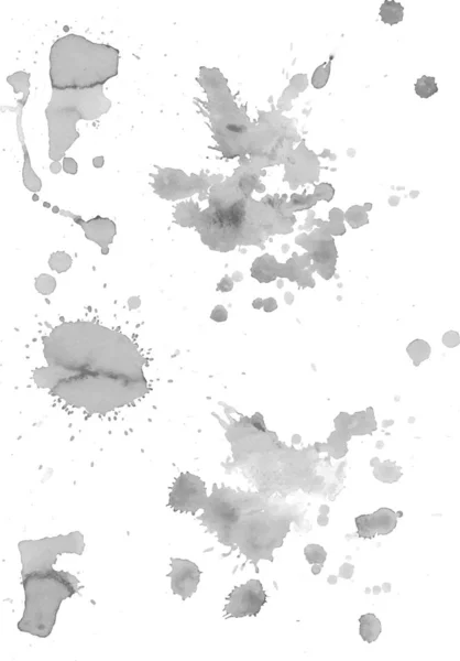 黑色水彩污渍 — 图库矢量图片