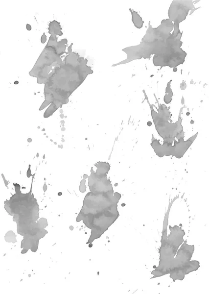Black watercolor stain — Stock Vector