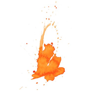 Su sıçramalarına ve sıçramaları ile soyut renkli sulu boya doku leke.