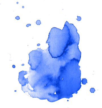 Su sıçramalarına ve sıçramaları ile soyut renkli sulu boya doku leke.