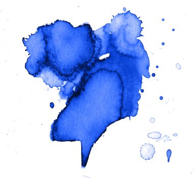 Su sıçramalarına ve sıçramaları ile soyut renkli sulu boya doku leke.