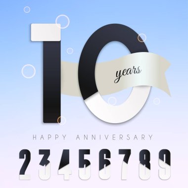 mutlu yıldönümü vektör çizim 