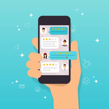 telefon mesajları illüstrasyon vektör 