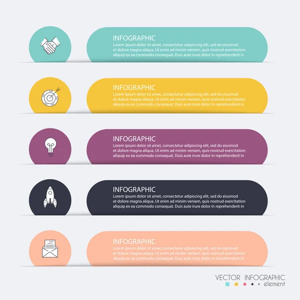 Vektor Infografiken Für Unternehmenspräsentation Auf Grauem Hintergrund — Stockvektor