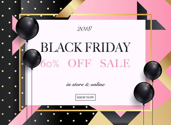black friday sale poster with bubbles