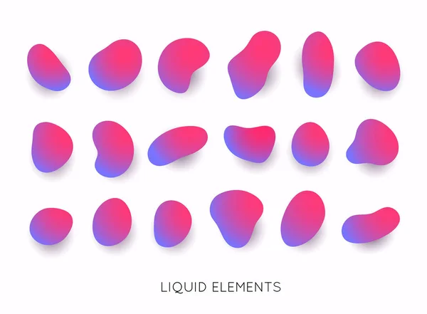 Ensemble Forme Liquide Abstraite Des Bannières Abstraites Bannière Promotion Style — Image vectorielle