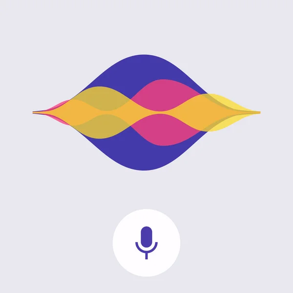 デジタル音声アシスタント フラットなデザイン現代ベクトル図の概念 — ストックベクタ