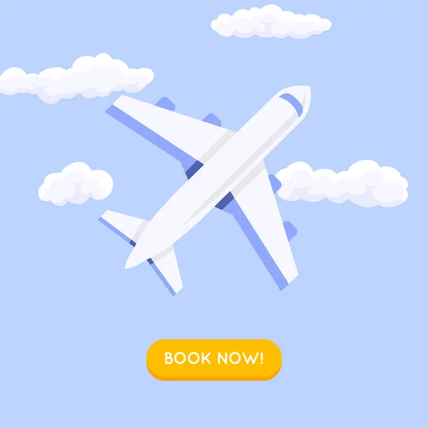 Reserva Online Marcada Compre Bilhete Online Viajar Avião Planejar Umas — Vetor de Stock