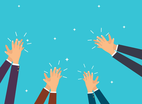 Человеческие руки хлопают. Современная концепция векторной иллюстрации
.