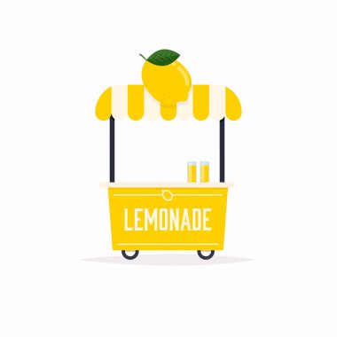 Limonata sepeti, beyaz arka plan üzerinde izole otomat