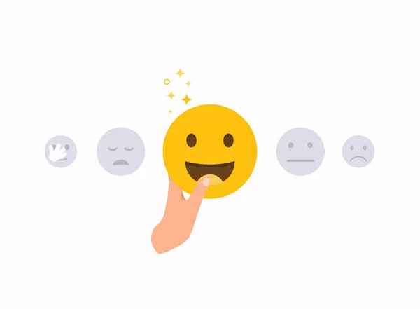 Ilustração Vetorial Emoji Sorriso Feliz Amarelo —  Vetores de Stock