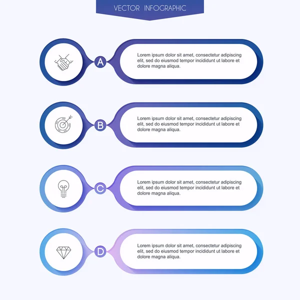 Uppsättning Infographics Mall För Företagspresentationer — Stock vektor