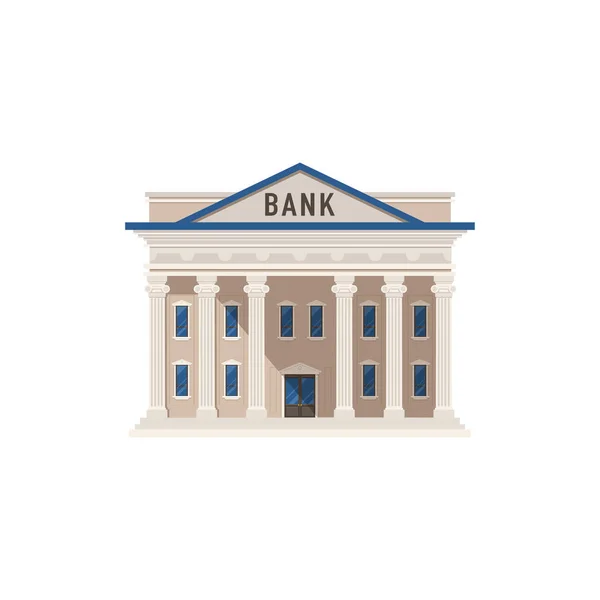 Edifício Bancário Isolado Sobre Fundo Branco Universidade Instituição Governamental —  Vetores de Stock