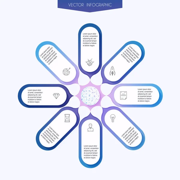 Gráficos Información Vectorial Para Sus Presentaciones Empresariales Puede Ser Utilizado — Vector de stock