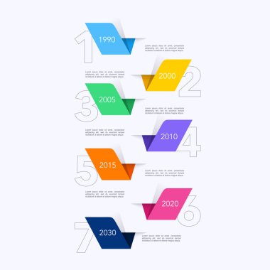 İş sunumu için modern renkli bilgi grafikleri. 