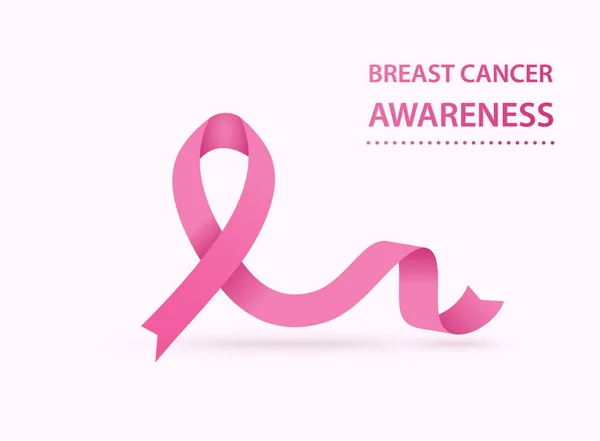 Breast Cancer Awareness Month Pink Ribbon — Stock Vector