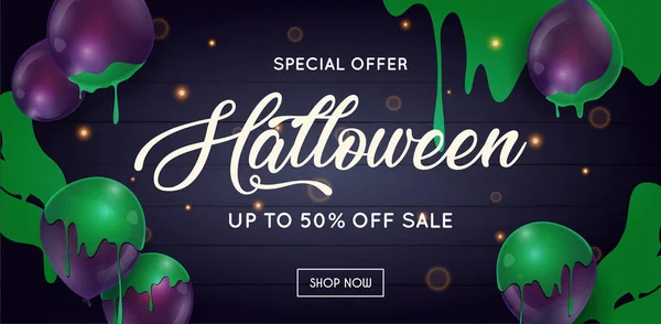 Oferta Especial Halloween Fundo Venda — Vetor de Stock