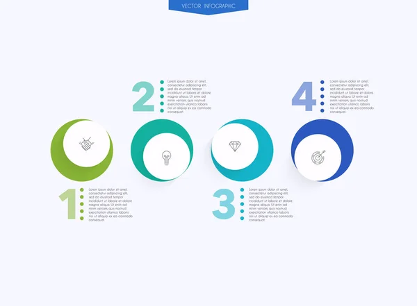 Infografik För Webbplatslayout Numrerade Banners Diagram Horisontella Klipplinjer Webbdesign — Stock vektor