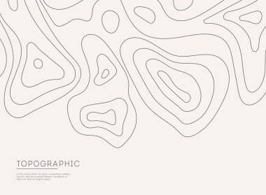 Metnin için alanı olan topografik harita arkaplan kavramı. Topografik harita çevresi. Harita biçimlendirme bilgi grafikleri. 