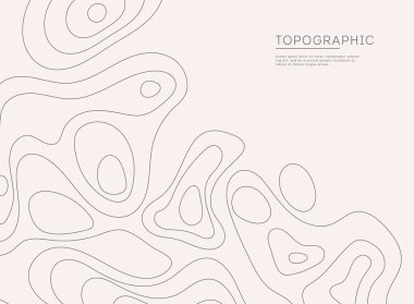Metnin için alanı olan topografik harita arkaplan kavramı. Topografik harita çevresi. Harita biçimlendirme bilgi grafikleri. 