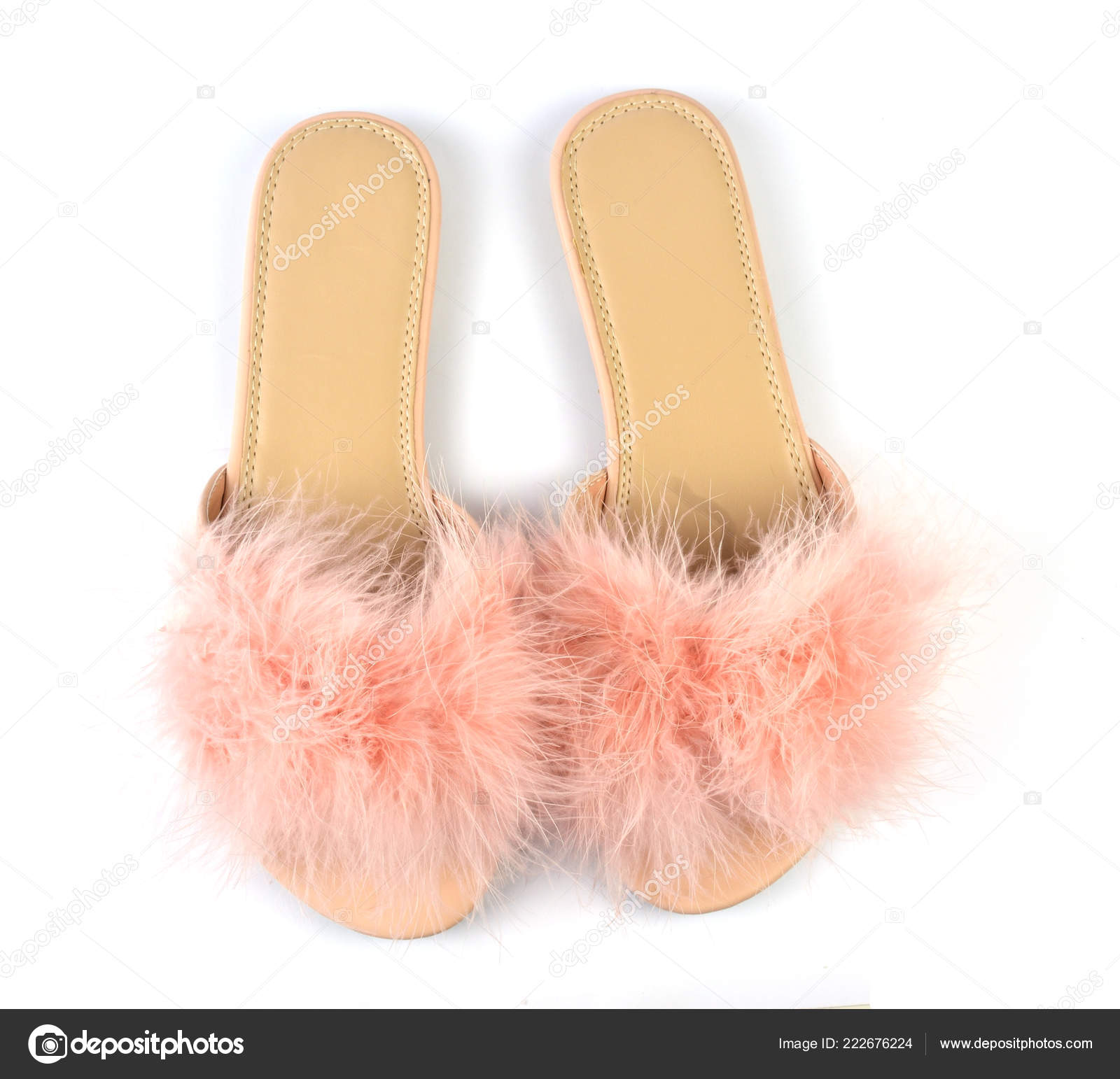 feather slippers