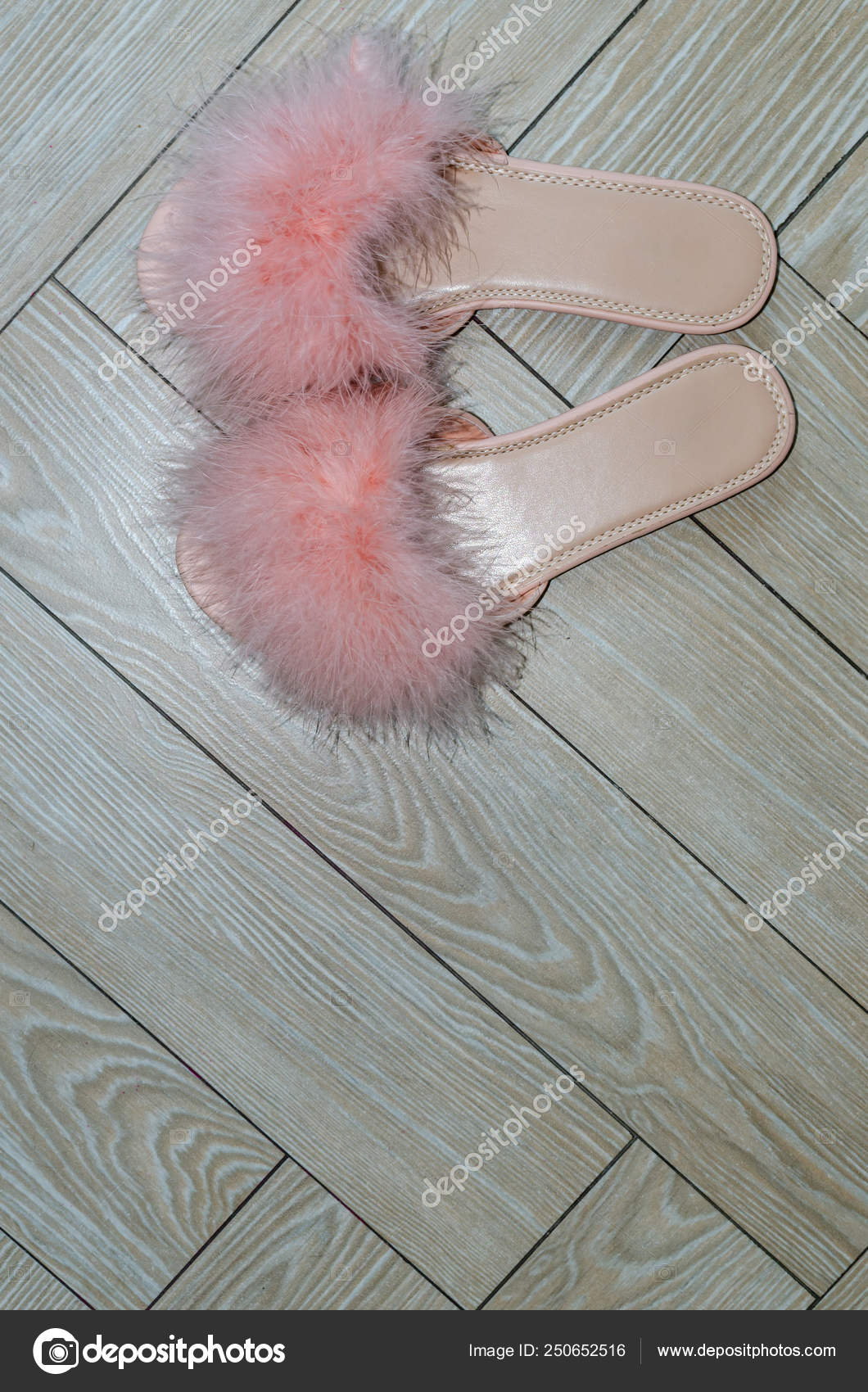 feather slippers