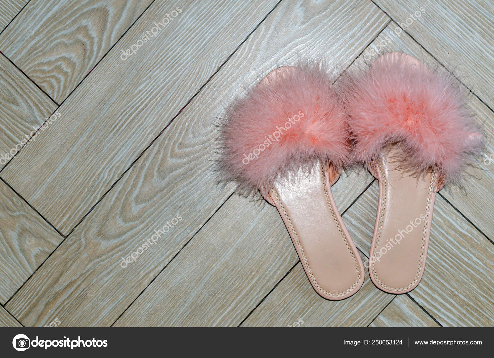 feather slippers