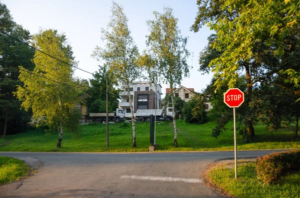 Stop sign and a street