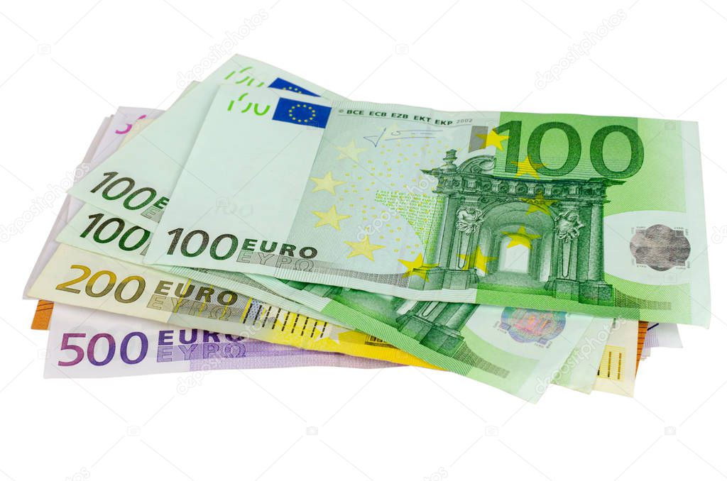 Bunch of EUR banknotes