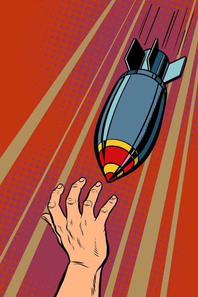 War bombs falling on people