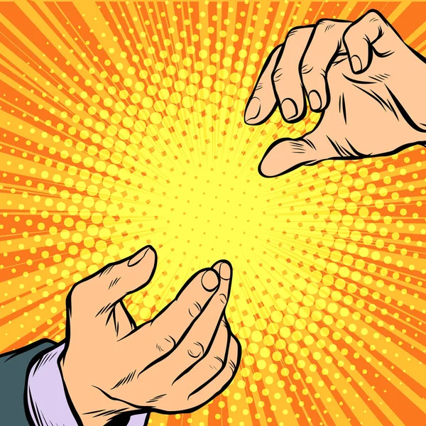 Two male hands open gesture Royalty Free Stock Illustrations