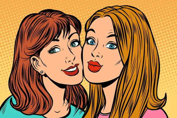 Dos chicas novias retrato — Vector de stock