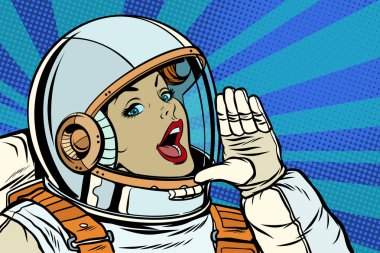 Yardım isteyen kadın astronot
