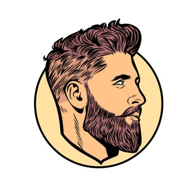 pop sanat erkekler hipster yüz profili