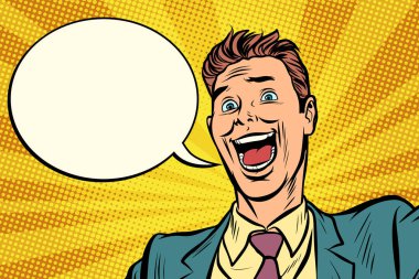 pop sanat neşeli işadamı komik kabarcık