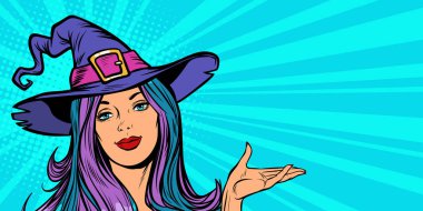 Güzel cadı. Cadılar Bayramı partisi ilan