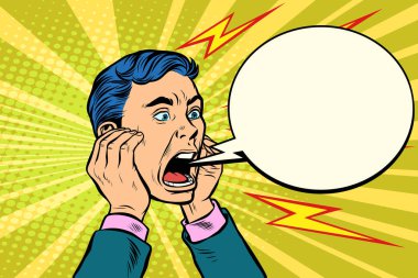 çığlık bir insan kafası