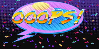 80s arka plan. Ayy komik balon balon