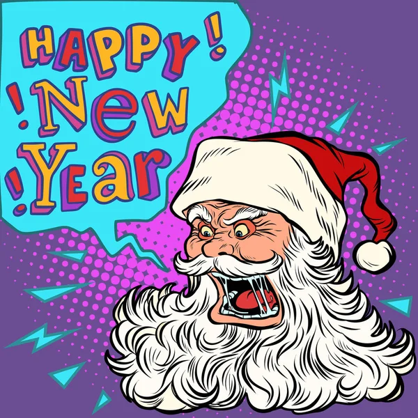 Bad Santa happy new year — Stock Vector