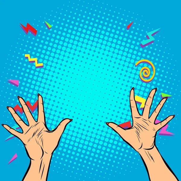 Nő kéz ujjait magas öt — Stock Vector