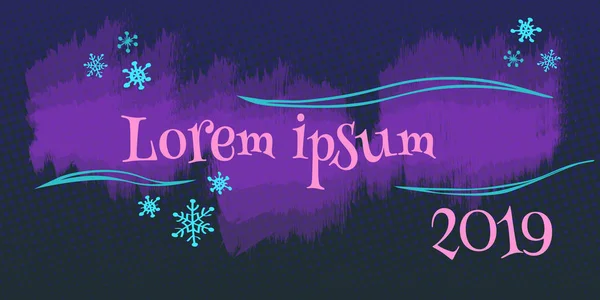Lorem ipsum 2019 배경입니다. 새 해 — 스톡 벡터