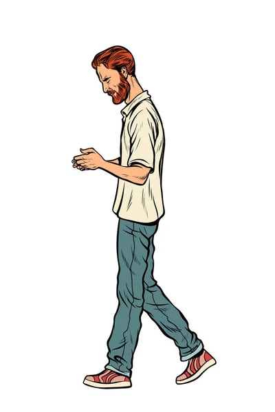 Man walking down the street — Stock Vector