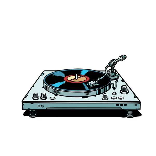 Vinyl record player. isolate on white background — Stock Vector