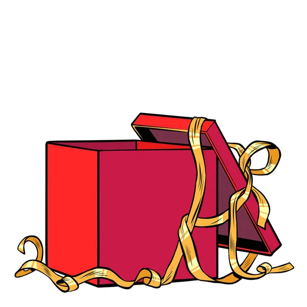 Caja de regalo roja — Vector de stock