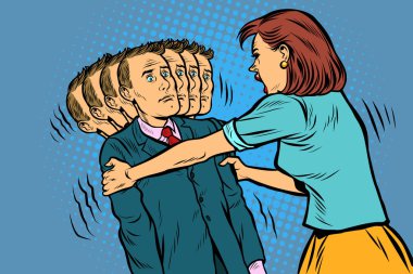 Aile skandalı karısı kocasını sallıyor. Kadınlar ve erkekler eşit olmayan ilişkiler, sömürü