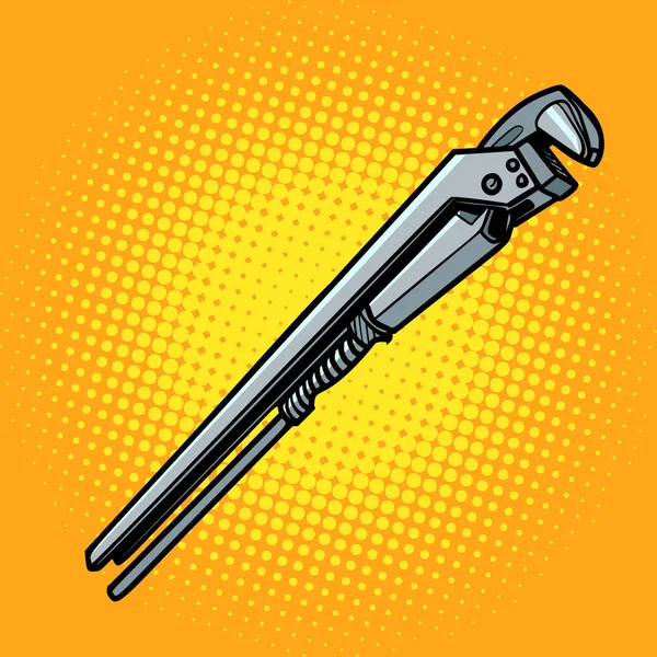 Adjustable wrench. working tool — Stock Vector