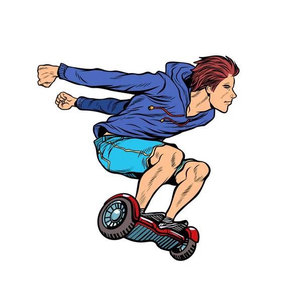 Extreme tiener op hoverboard — Stockvector