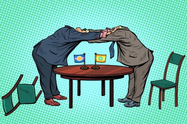 politika diplomasisi ve müzakereler. Rakiplerle savaş